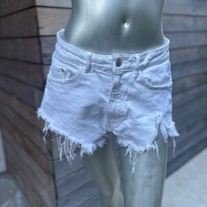 White Zara jean shirts